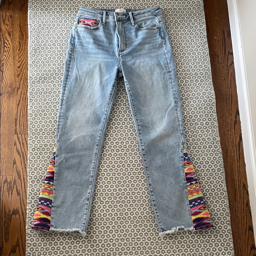 DRIFTWOOD Light Blue Jeans with Colorful Pattern Accents